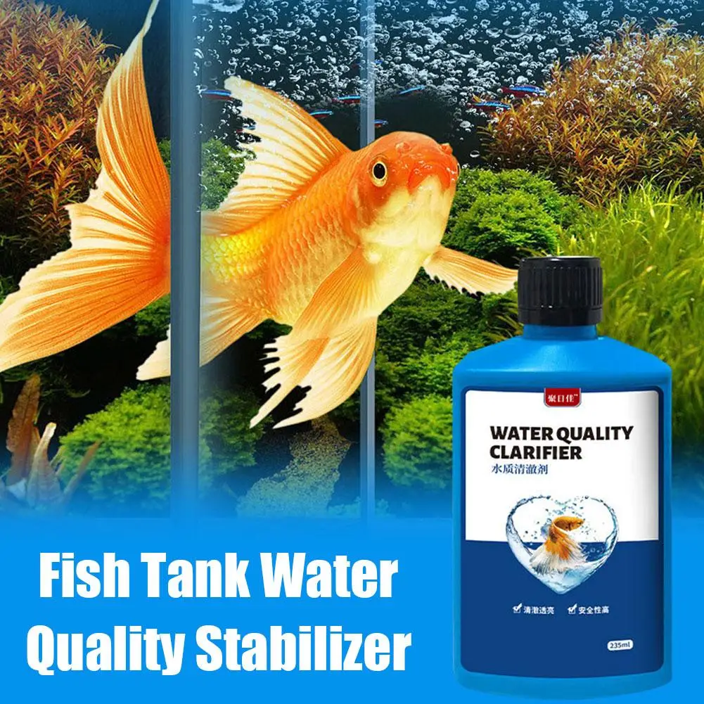 Aquarium Water Clarifying Agent Fish Tank Cleaning Particulate Remove And Residue Feed Liquid Care Fish Accessories Waste R2I7