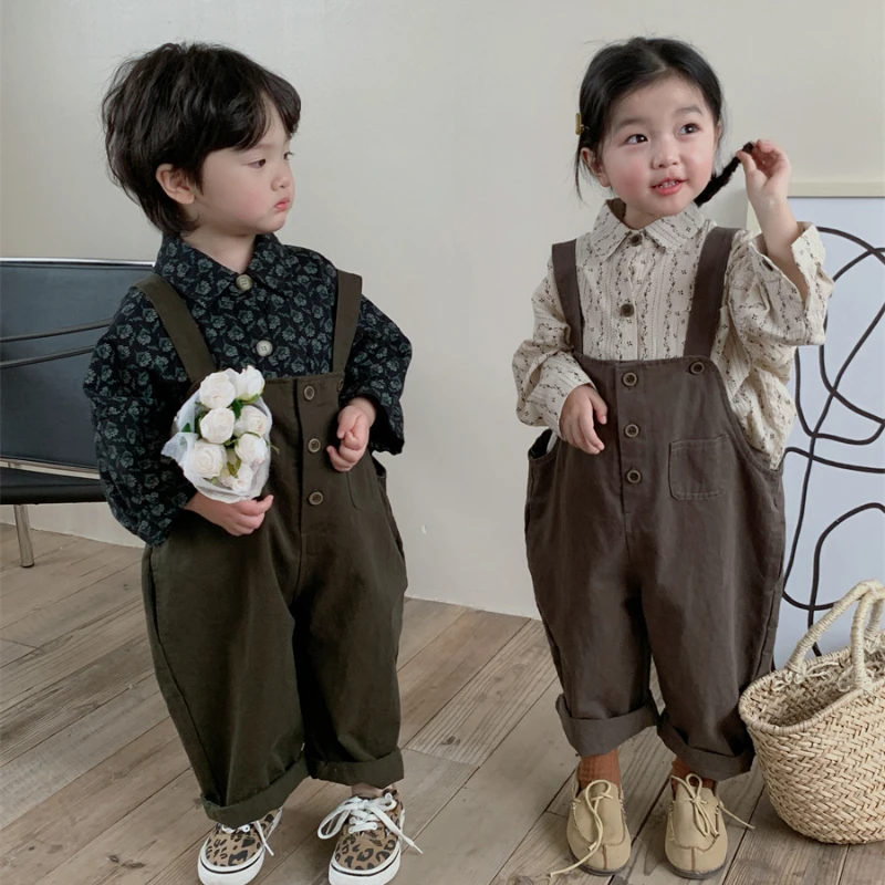 

Toddler Girl Overalls Children Suspenders Jumpsuit for Boys 1 To 8 Years Korean Style Kids Sleeveless Romper Pants Baby Bodysuit