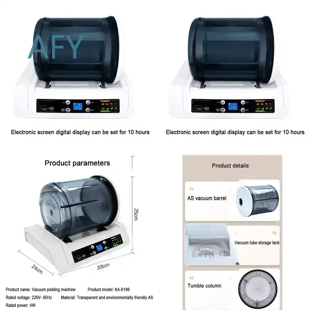 Intelligent Hamburger Pickling Machine for Shop Household Automatic Electric Food Marinator Tumbling Machine for Meat
