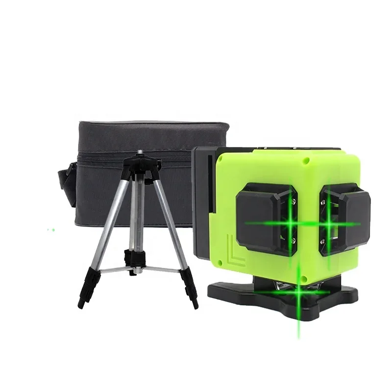 High quality mini nivel laser 360 green 12 lines laser level with tripod