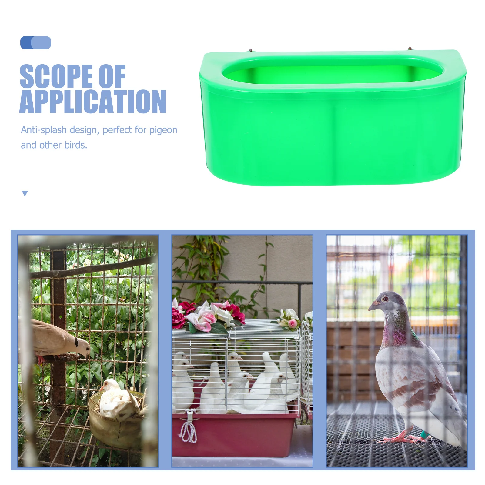 

10Pcs Dust Feeding Trough for Pigeon Parrot Cockatiel Budgie Anti Splash Technology Tough Non Toxic Material Simple