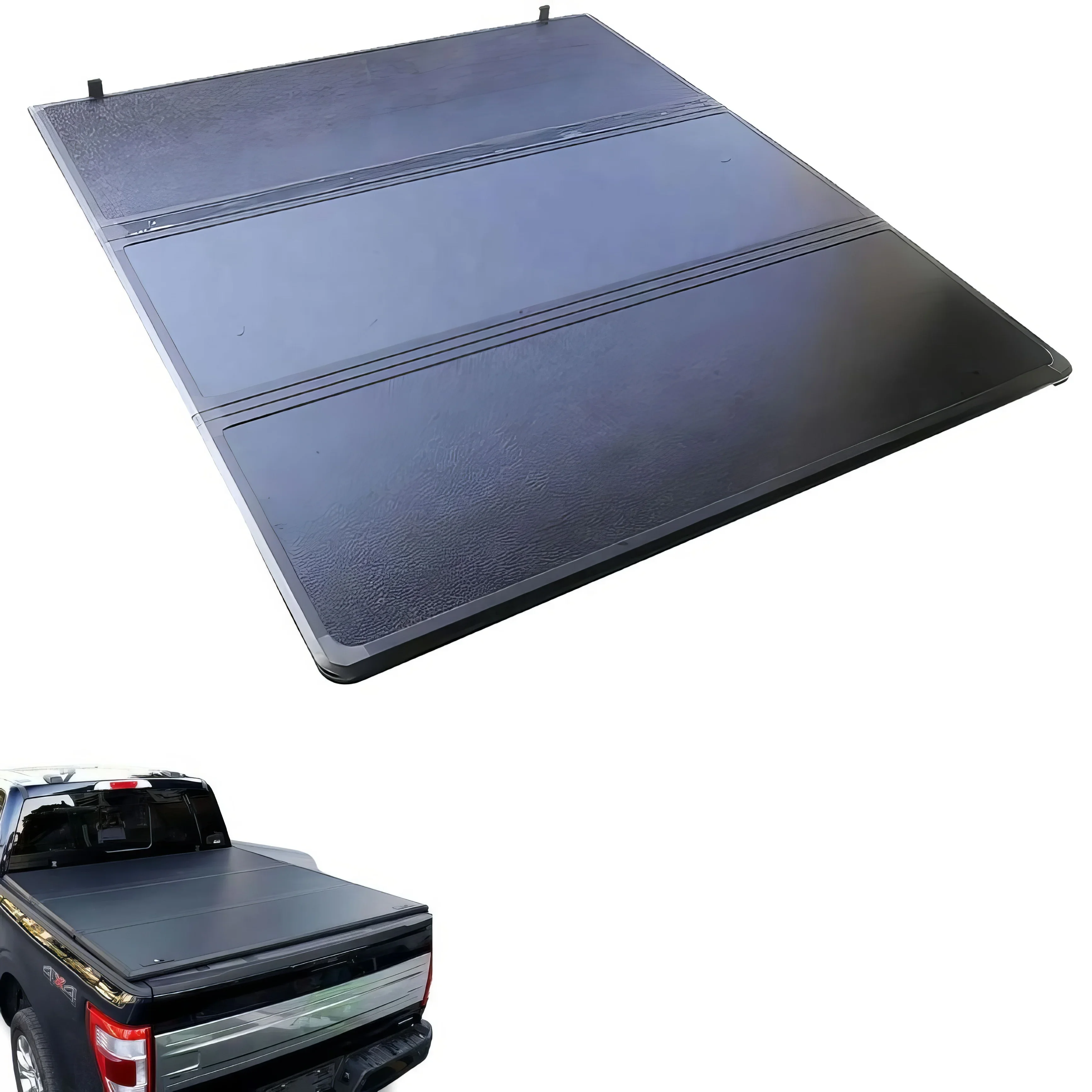 

Lightweight Aluminum Pickup Truck Waterproof Tri-fold Tonneau cover For Ram 1500 Silverado NP300 different models