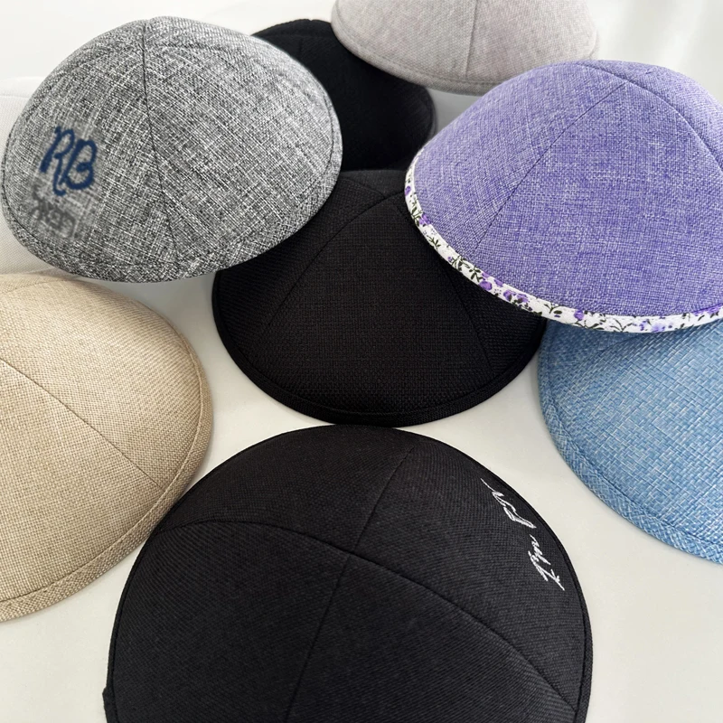 

Jewish kippot| customized for Jewish wedding | deluxe wedgewood satinsatin deluxe