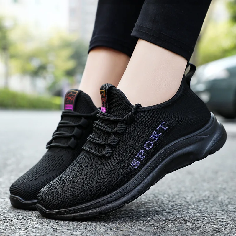 2024 Women Sports Shoe Lightweight Mesh Sneakers Woman Athletic Breathable Running Shoes Flying Weave Casual Sneakers Zapatillas