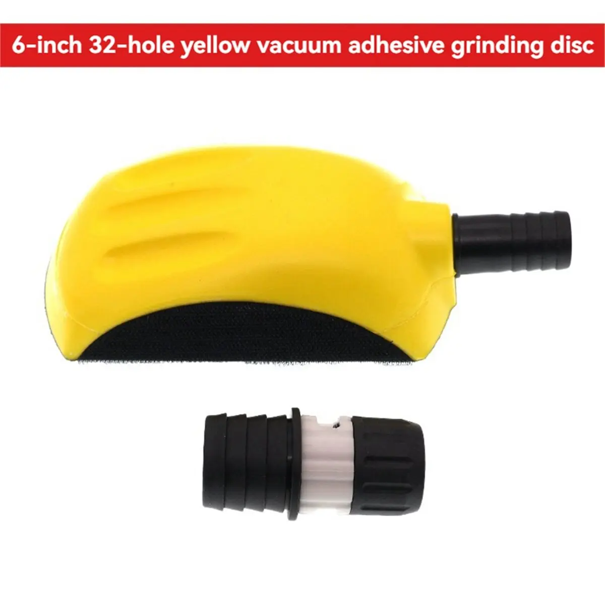 STOCK-6Inch Vacuum Hand Sanding Block,Hook and Loop Sanding Holder,Dust-Free Sanding Pad for Polishing in Paint Woodworking