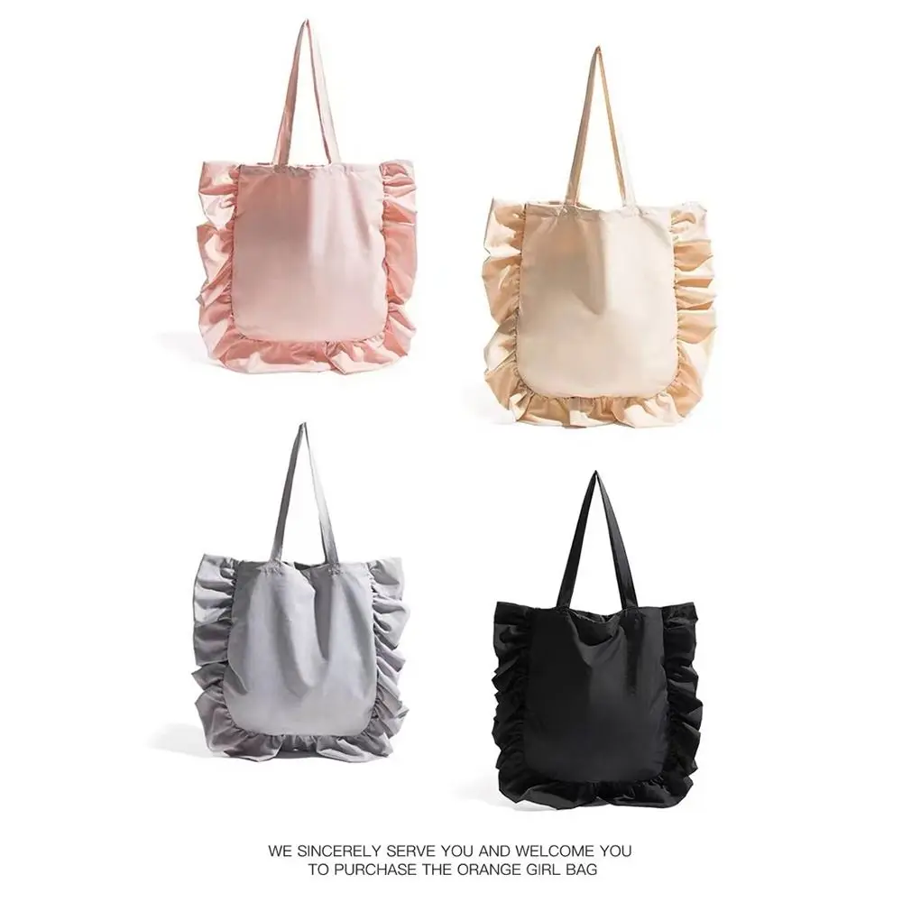 Nylon Pleated Handlebags Fashion Armpit Bag Summer Cloud Bags Shopping Handbag Leisure Shoulder Bags For Women