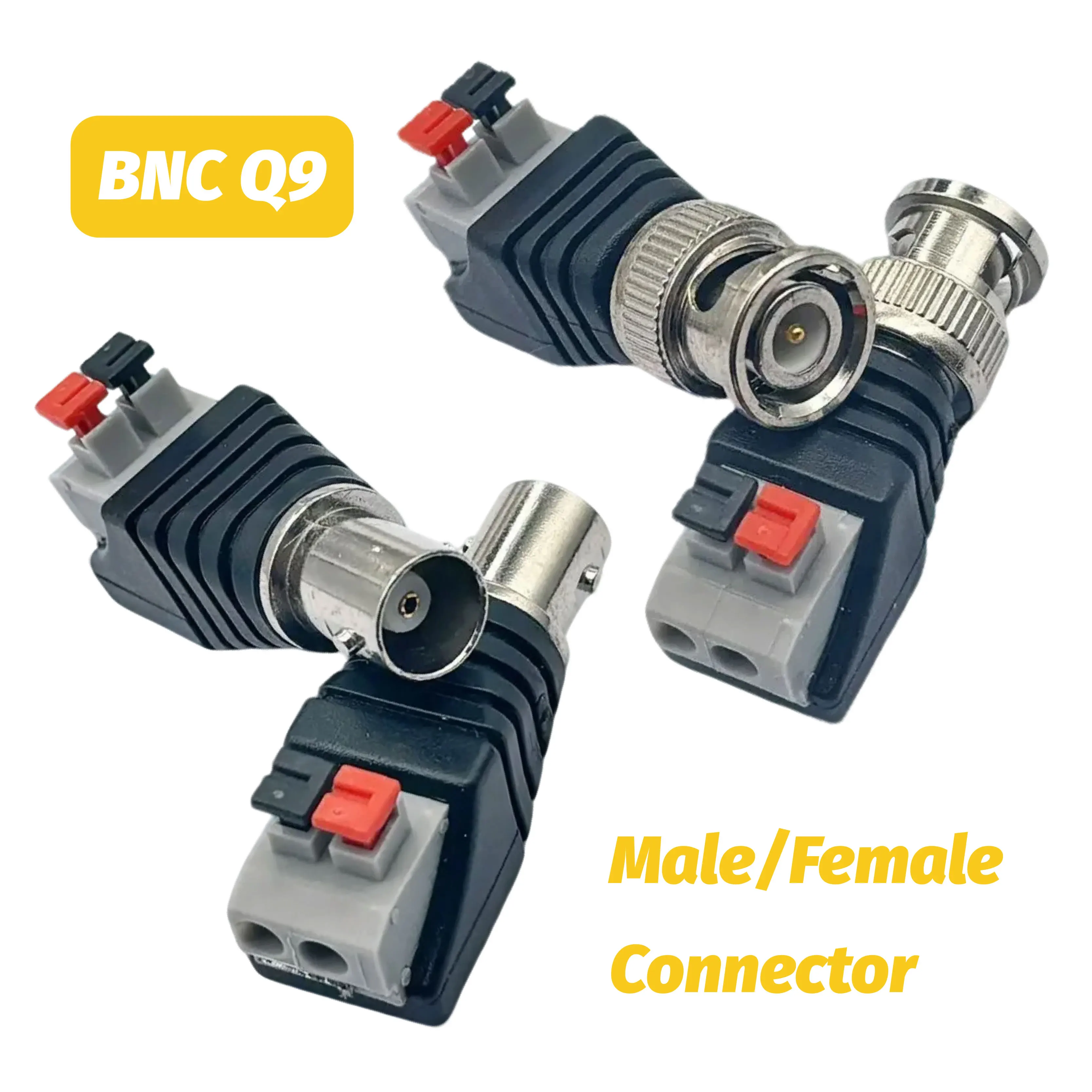 

4/10 шт., разъемы адаптера без сварки для светодиодной камеры Q9, вилка 75-5, разъем BNC с медным сердечником