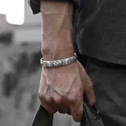 Men\'s Personalized Retro Ethnic Animal Pixiu Bangles Men Women Cuff Bracelets Casual Jewelry Gifts