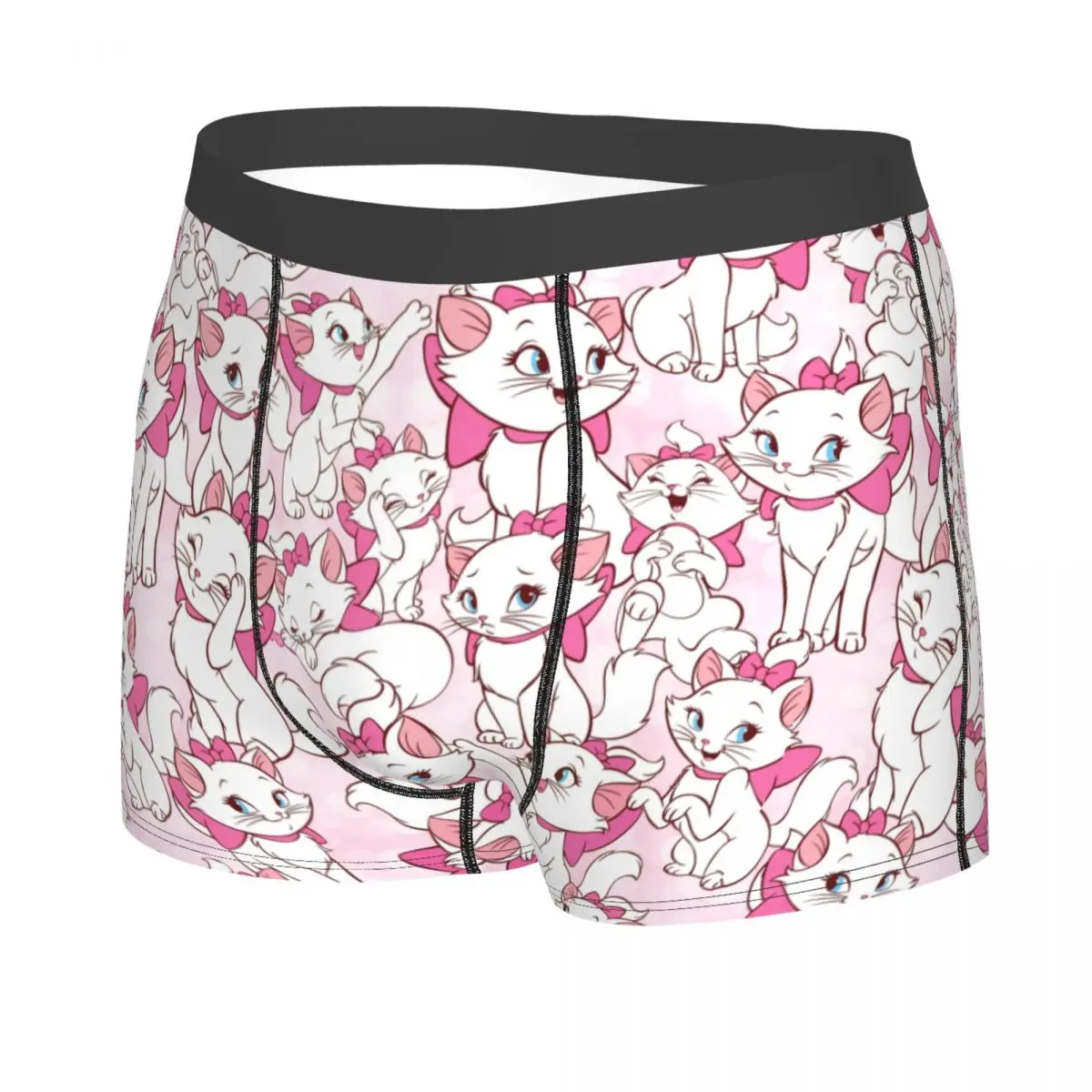 Custom Marie Cat On Pink Underwear Male Printed Cartoon Boxer Shorts Panties Briefs Soft Underpants