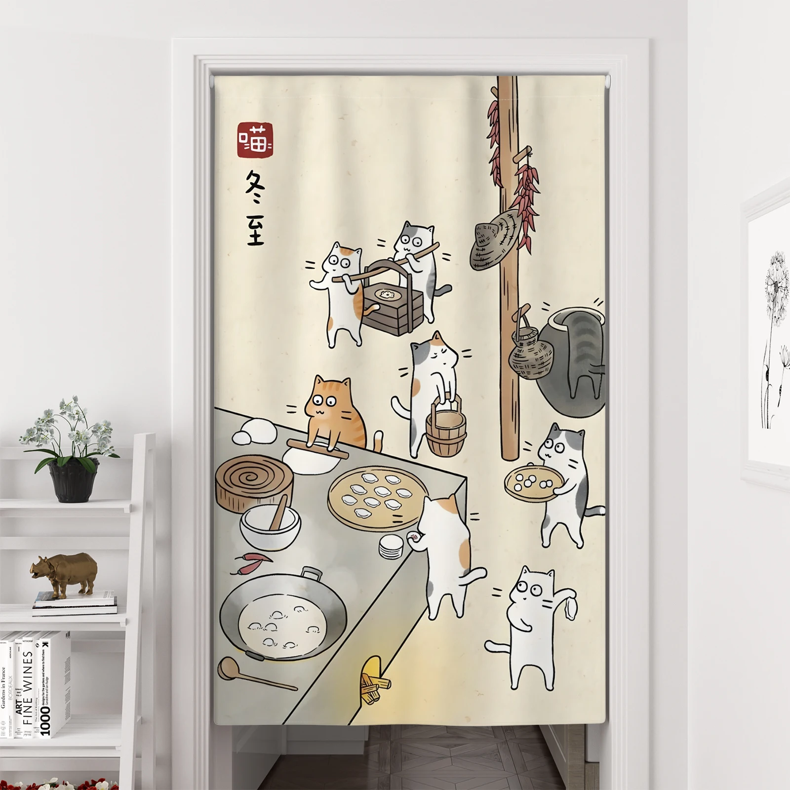 Wintervorhang, niedlicher Katz – Noren Curtain Doorway Bewertung und Preis