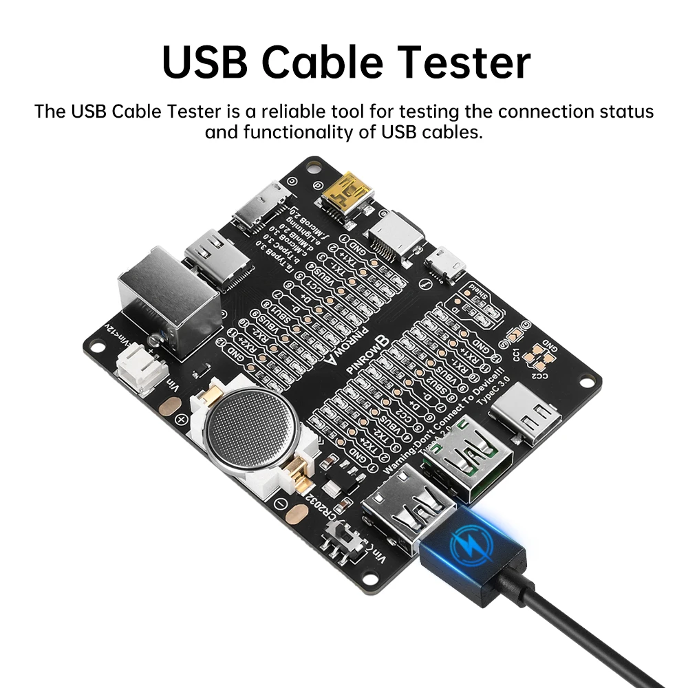 USB Cable Tester USB Data Transfer Connection Status Detection Full Interface Multifunction USB Test Module With Indicator