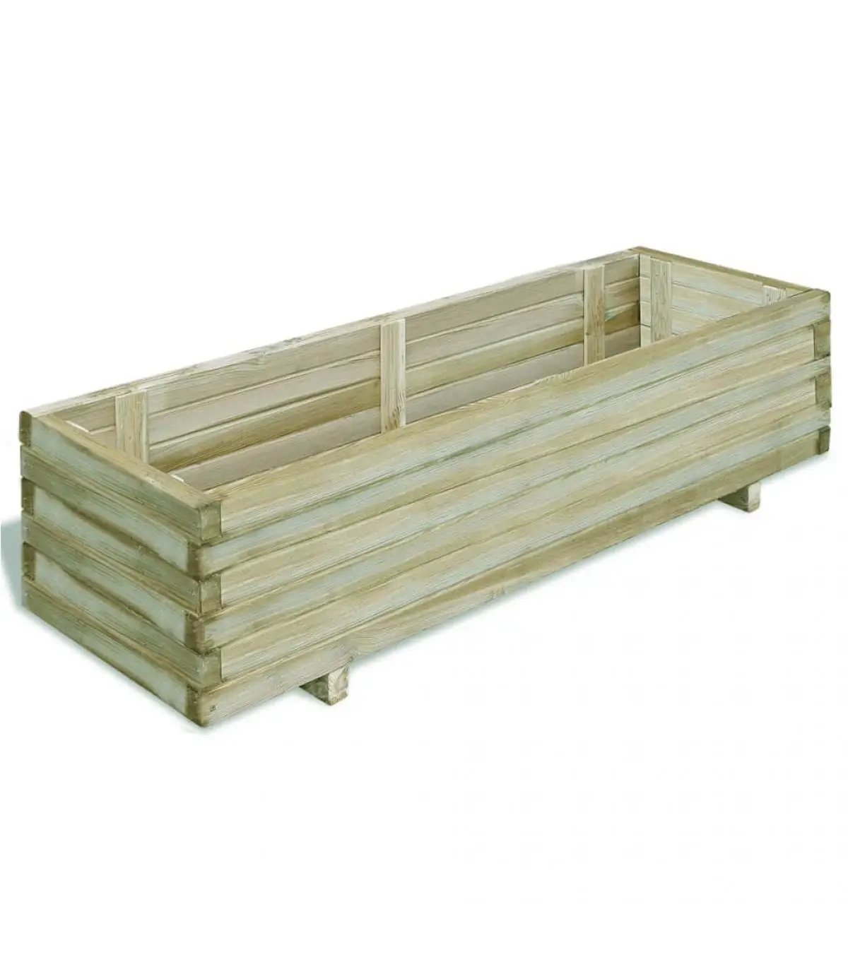 Planters and planters rectangular flowerbed Wood 120x40x30 cm