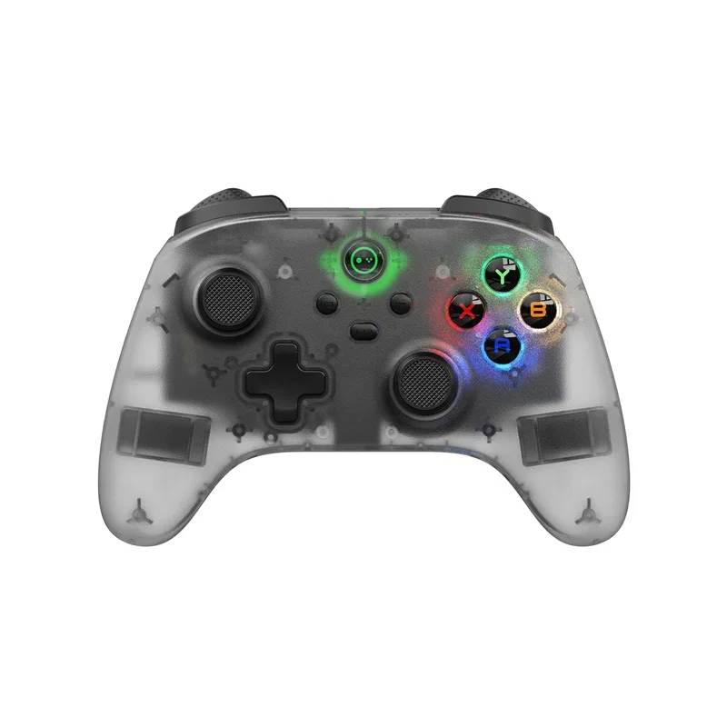 LinYuvo KC06 Por Crystal Button Bezprzewodowy joystick do gamepada z funkcją 6 osi/Turbo dla Nintendo Switch/Switch OLED/Android/IOS