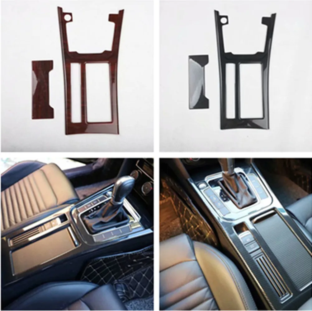 2pcs/lot ABS carbon fiber grain Central control gear paneldecation for 2016-2018 VW Volkswagen Passat B8 sedan