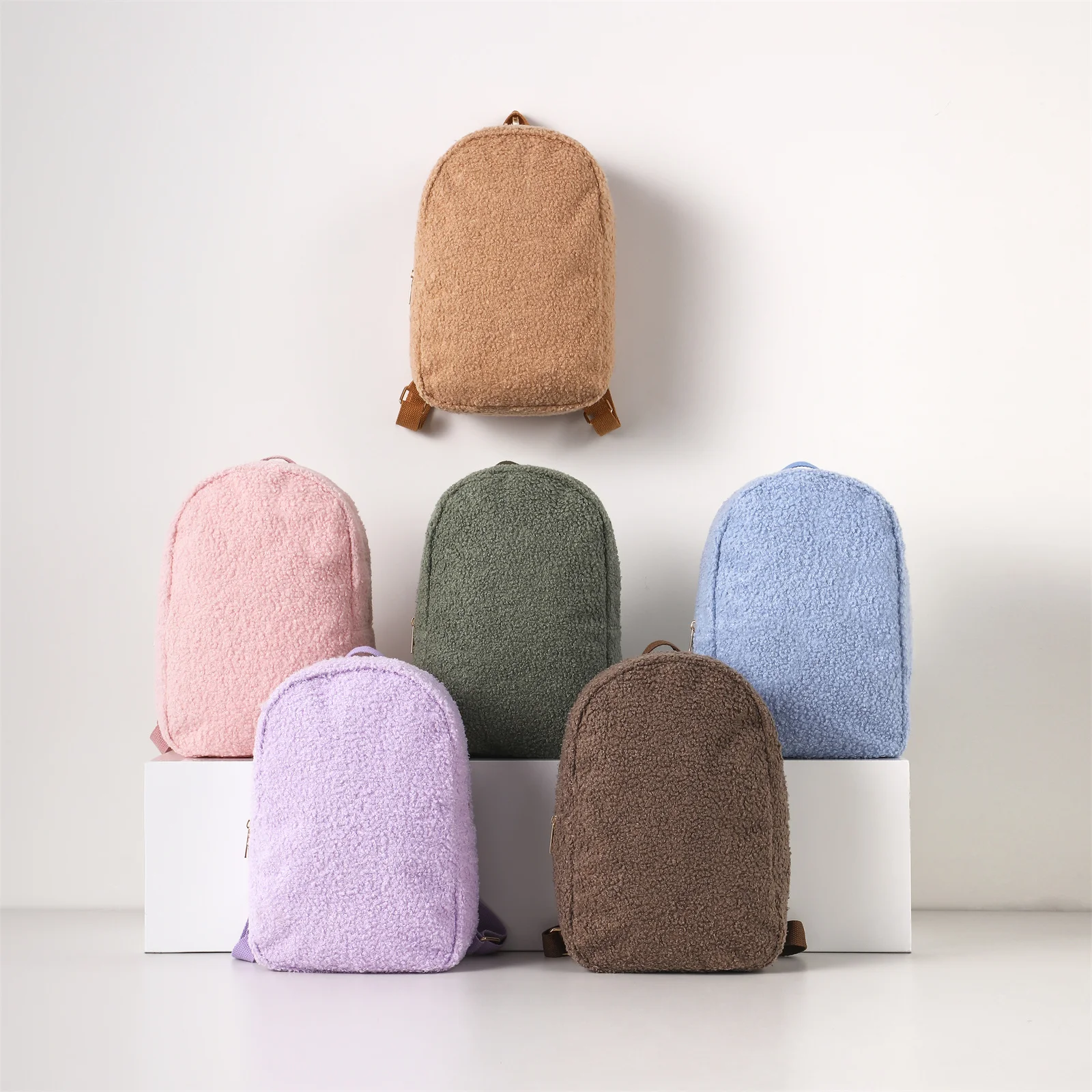 Fleece Sherpa Rugzak Voor Meisjes En Vrouwen Pluche Faux Bont Schooltas Mooie Harige Dagrugzak Voorschoolse Tas