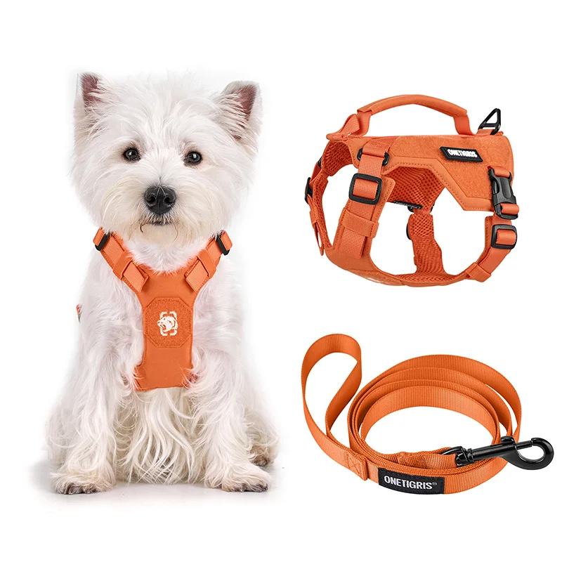 

Onetigris MINI TROOPER Dog Harness and Leash Set, No Pull Dog Vest Fully Adjustable Harness for Puppy Small Sized Dogs and Cats