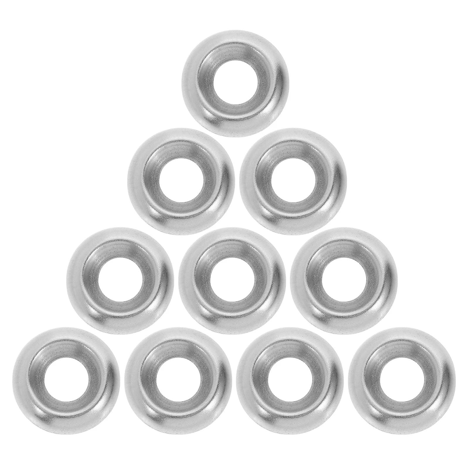 

200Pcs Stainless Steel Bowl Shaped Washers Smooth Assembly Versatile Applications Marine Automotive Construction Silver