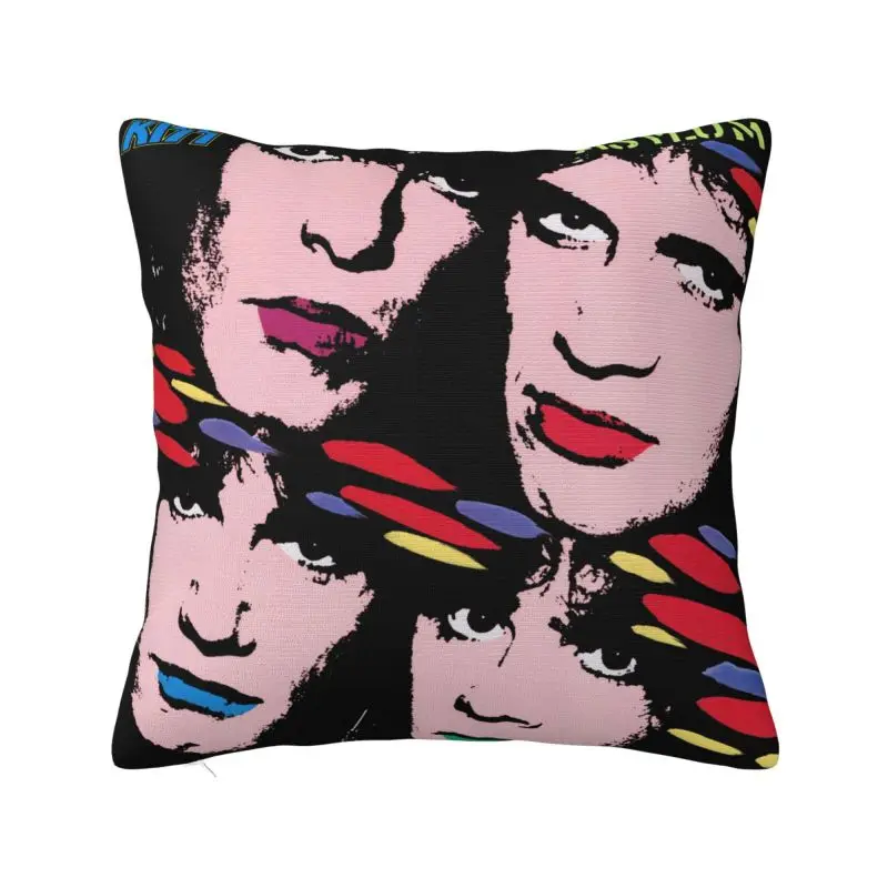 

Custom Nordic Style Kiss Rock Roll Cushion Cover 45x45cm Soft Gorgeous Metal Heavy Band Throw Pillow for Sofa Square Pillowcase