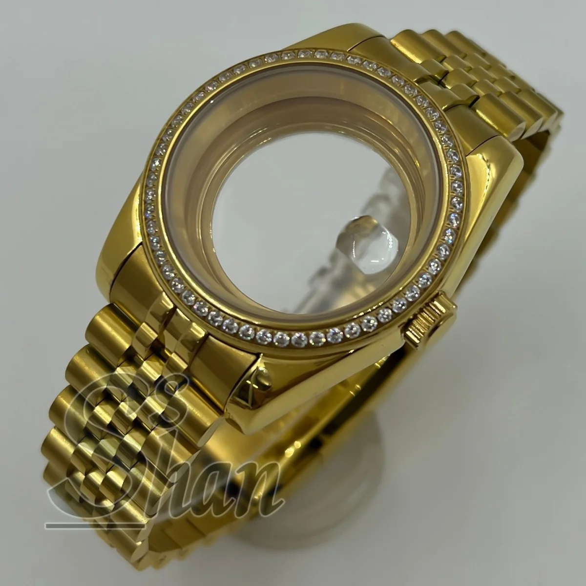 

36MM 39MM luxury men's case diamond frame stainless steel strap sapphire glass suitable NH35 NH36 NH34 ETA2824 PT5000 movement