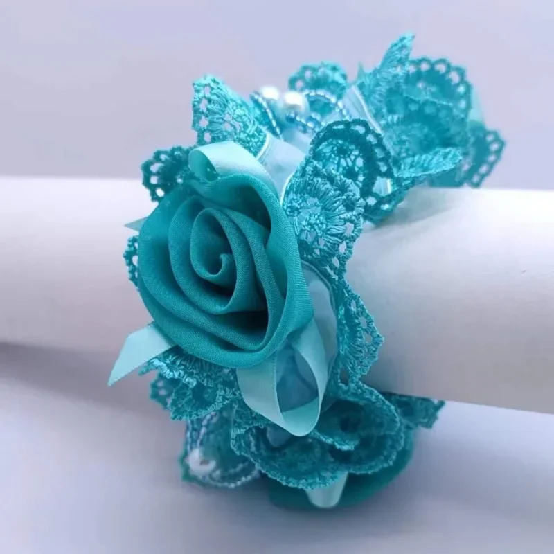 Elastic  for Hair Flower Scrunchie  New Pearl   Pезинка Для Волос   Резинки Для Волос  Korean Accessories  스프링머리끈 Hair Ties