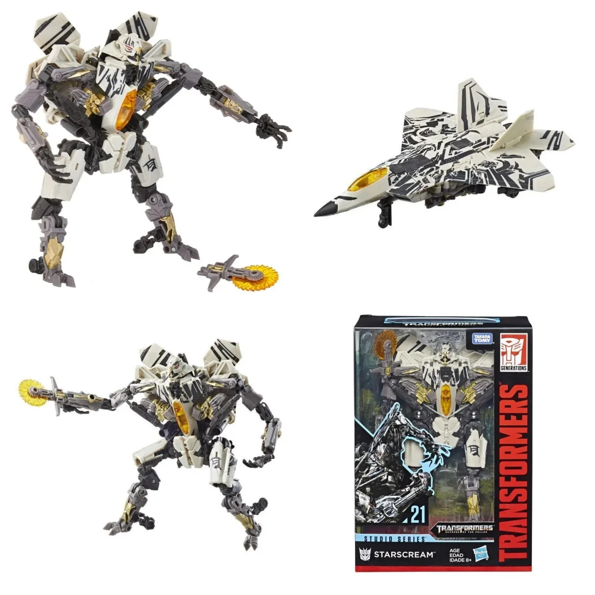 

Takara Tomy Hasbro StudioSeries игрушки-трансформеры SS21 Starscream оригинальные детские трансформеры в штучной упаковке игрушки-фигурки