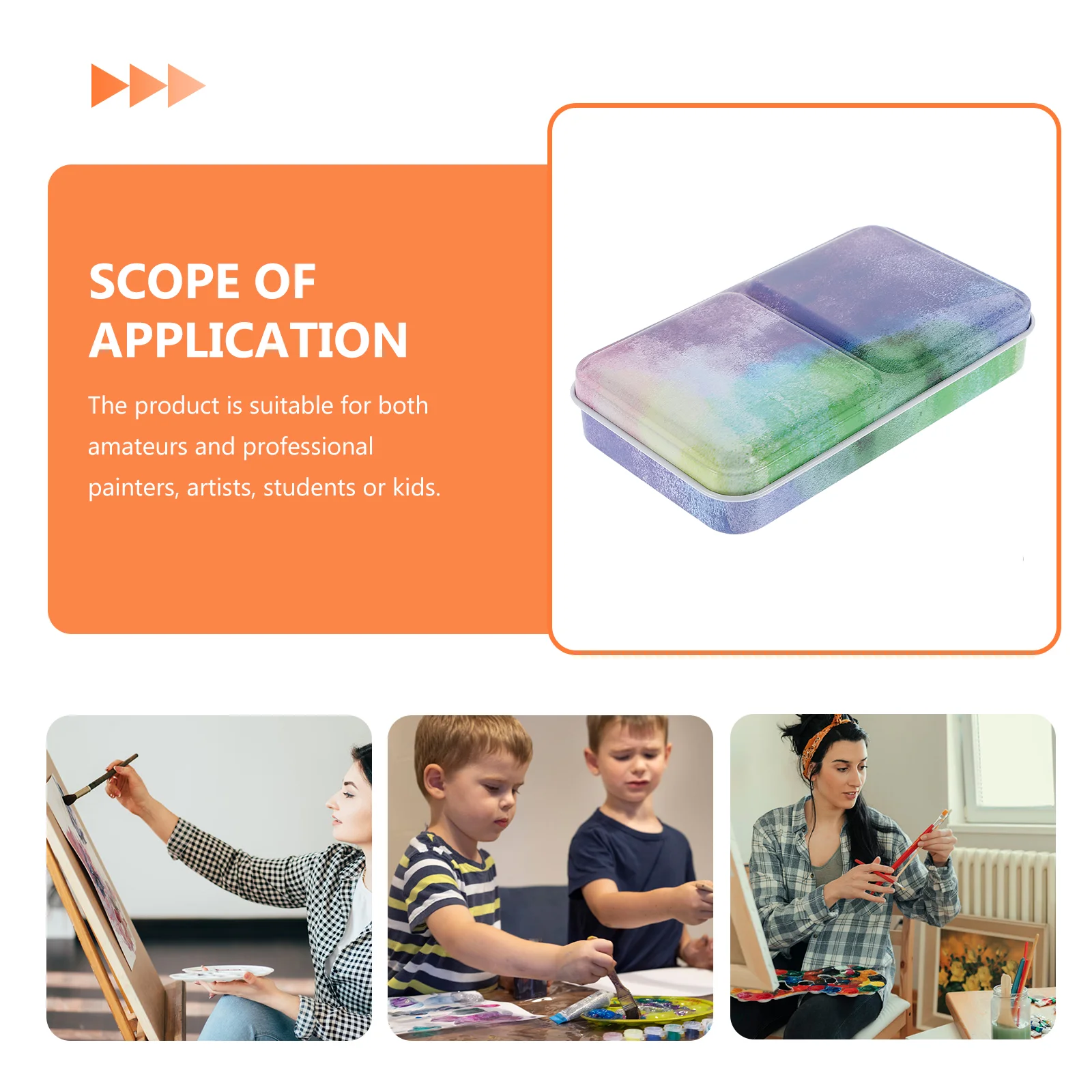 Tassen Aquarell Palette Pigment Halter Farbkasten Deckel Weißblech Leere Fall Student