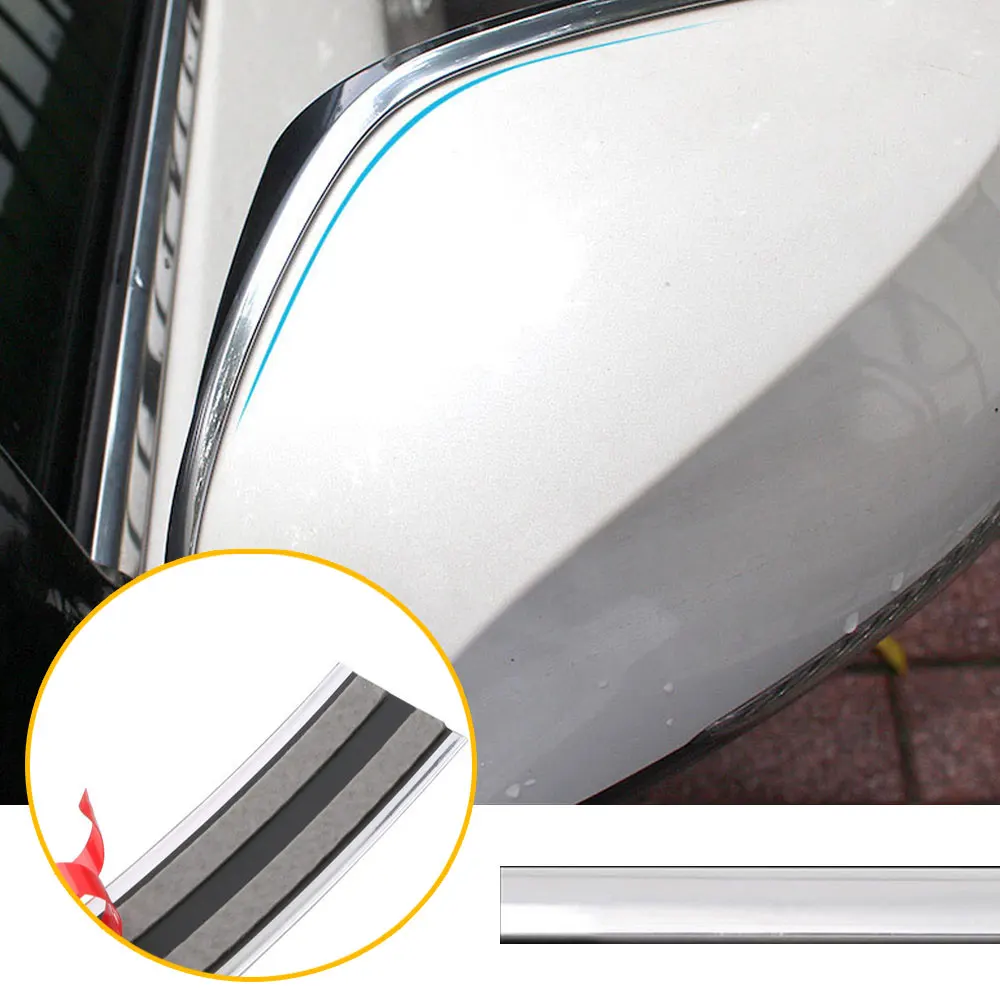 1 Roll 3M Car Universal Stickers Car Self Adhesive Side Door Chrome Strip Moulding Decoration Bumper Protector Trim Tape