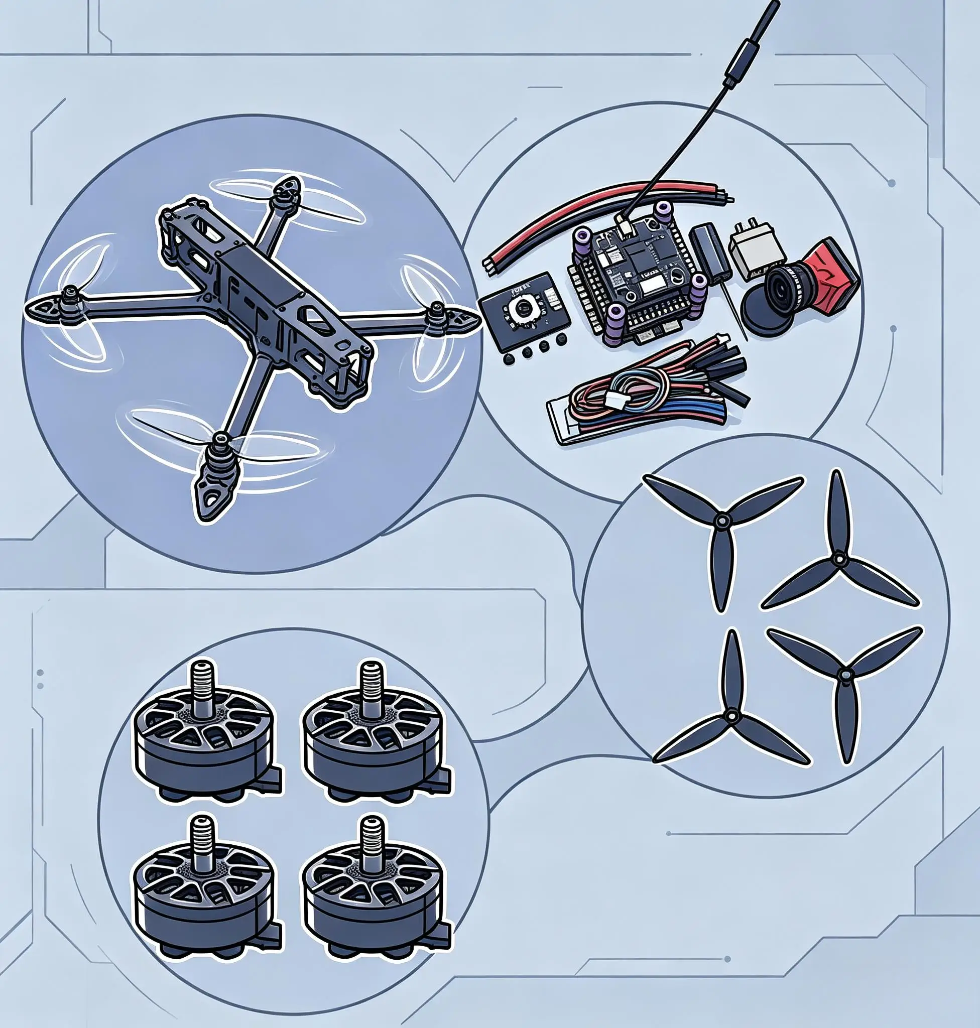 BCUBE MARK4 V2 7inch F722 Flight Control 45/60A 4INI ESC rack drone FPV carbon fiber PV Racing Drone Quadcopter Freestyle