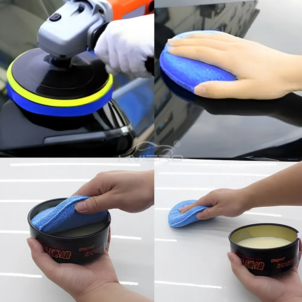 1/2/4/6X سيارة دائرية الصبح كعكة إسفنجة غسيل كتلة كريستال مطلي تلميع لوازم الدراجات النارية تنظيف علاج طقم فُرش للماكياج