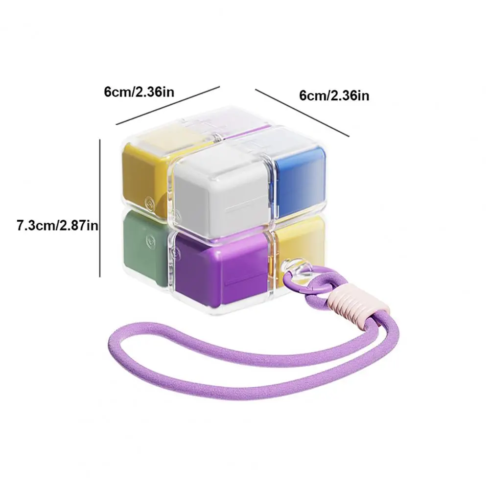 Pill Box Weekly Pill Organizer Box with Compartments Spill-proof Compact Case for Travel Effortless Open Eight-grid Layout