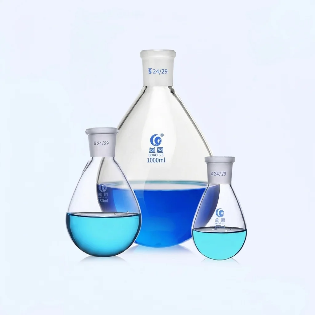 DXY 25ml-3000ml Glass Pear-shaped Rotary Flask 24# 24/29 Joint Boro 3.3 Evaporating Distillation Flask Lab Supply