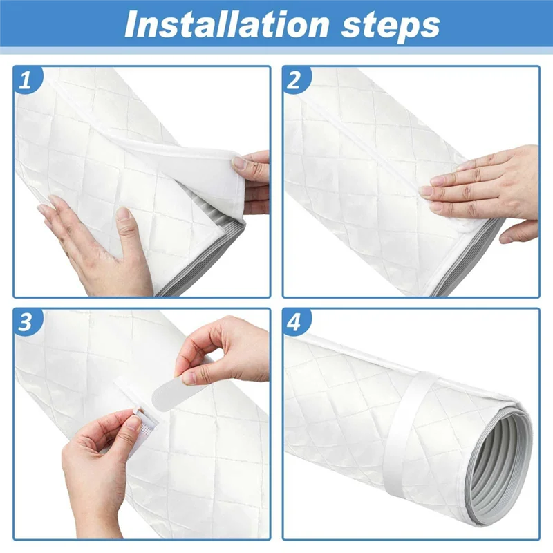 B47B-غطاء عازل لخرطوم عادم مكيف الهواء المحمول لأغطية خرطوم القطر 5.8-6 بوصة
