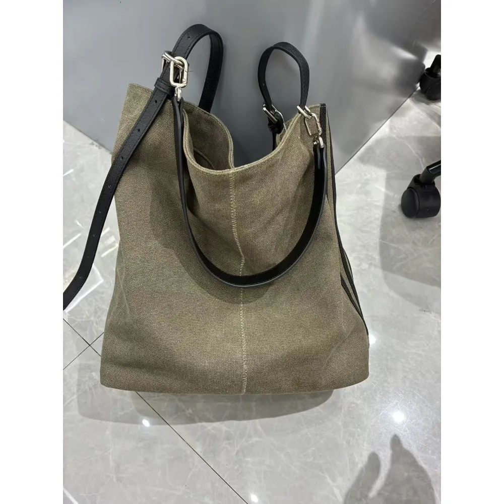 

Осенне-зимняя нишевая конструкция, новая высококачественная замшевая сумка-ведро большой вместимости, сумка-тоут с косым размахом для ленивого ветра