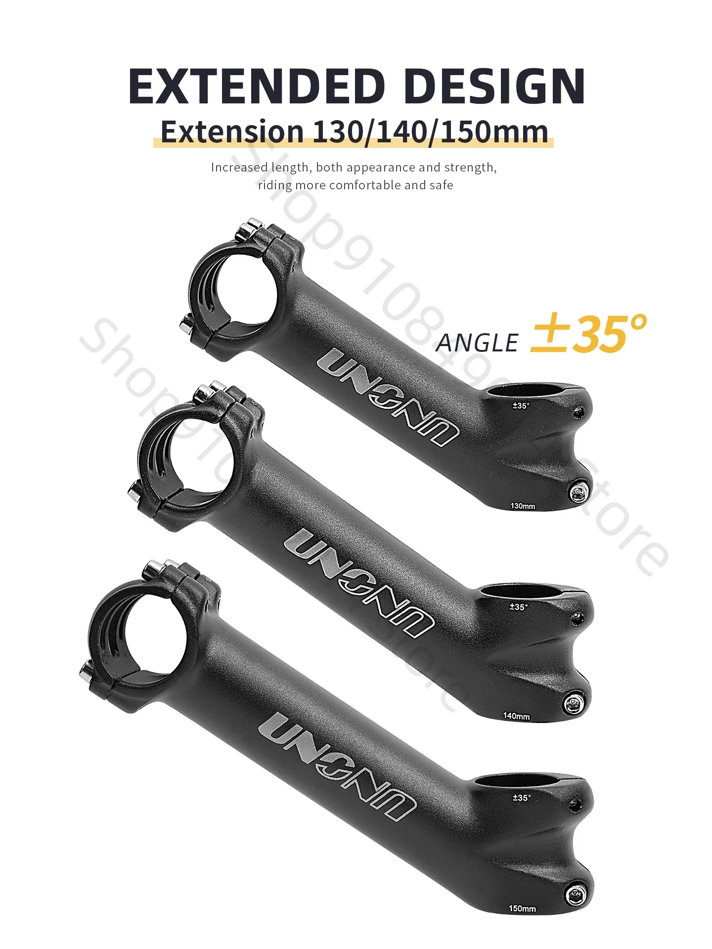 Kalloy UNO Vorbau 35 Lang Fahrradlenkervorbau 130/140/150mm Fahrradlenker Power 31.8mm Lenkerverlängerung 2026 – Detail 7