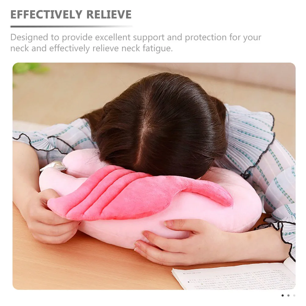 

U Shape Neck Pillow Travel Portable Ergonomic Support For Airplane Office Nap Pink Cushion Sleeping Cartoon Cervical Spine