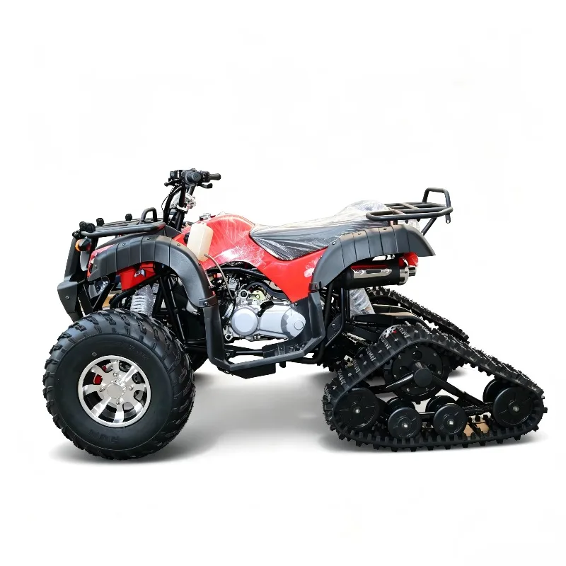 Custom 200cc Four-stroke Off-road Bike, Petrol-powered Single-seat Snowmobile, Sled, Tracks and Convertible Tyres