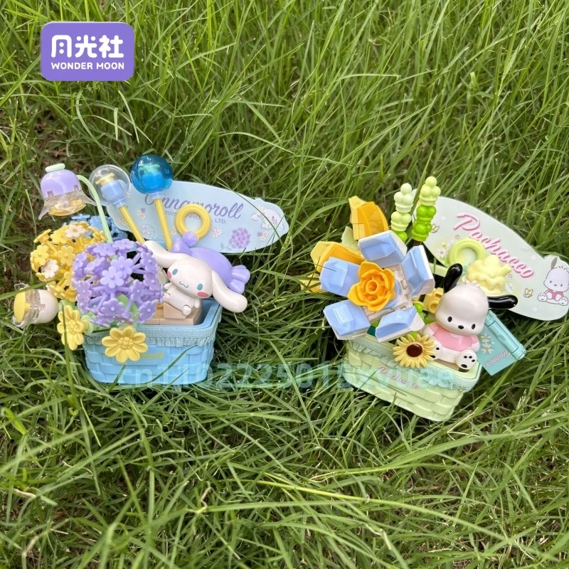 

Новые строительные блоки Sanrio, секретная глухая коробка, Hello Kitty Kuromi, модель для сращивания, развивающие игрушки, украшения, подарок на день рождения