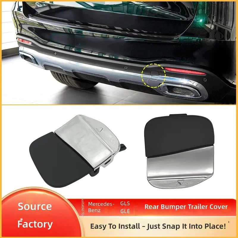 For Mercedes Benz W167 GLS GLE Rear Bumper Tow Hook Cover Trailer Hitch Hole Cap 1678852703