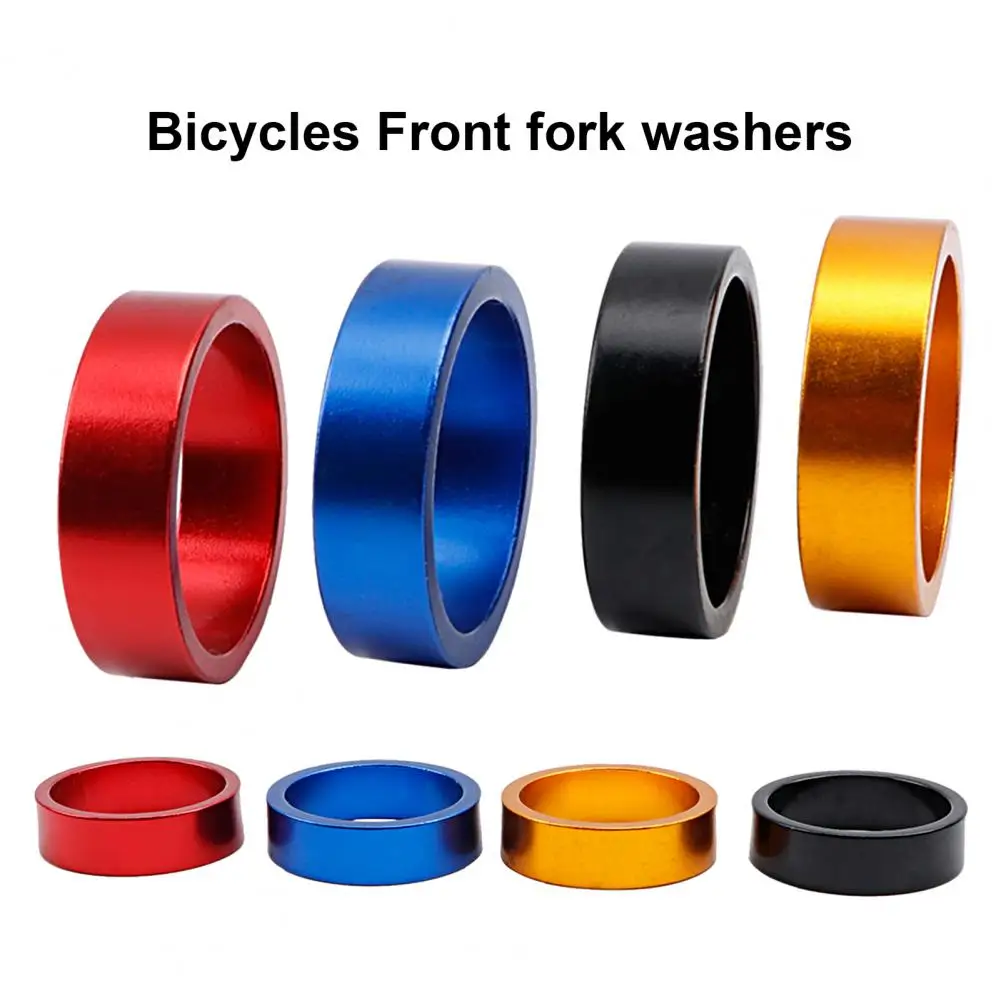 Bike Front Fork Spacers 2Pcs Practical Anti Rust Accessories  Rust Resistant Bike Bicycle Front Fork Spacer for Mountain Bike