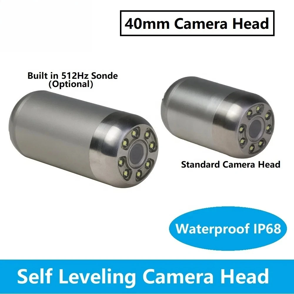 

2025 hot sale Spare Parts 40mm Self Leveling Image Sewer Head with 512hz Transmitter Optional