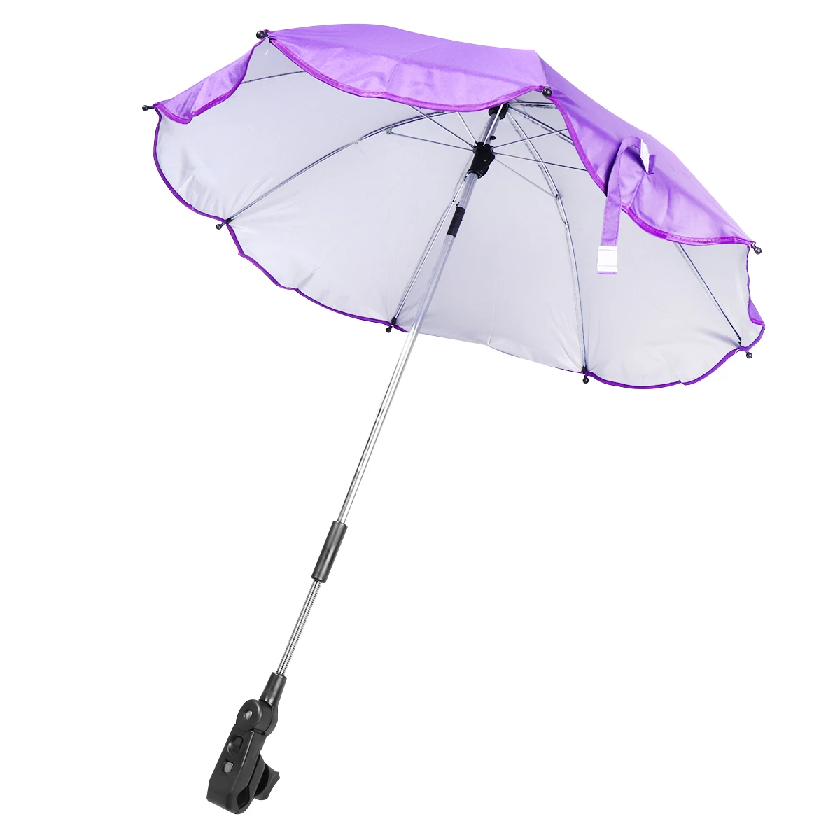 Stroller Umbrella Baby Pram Parasol Purple Accessories for Cart Attachment Sunshade