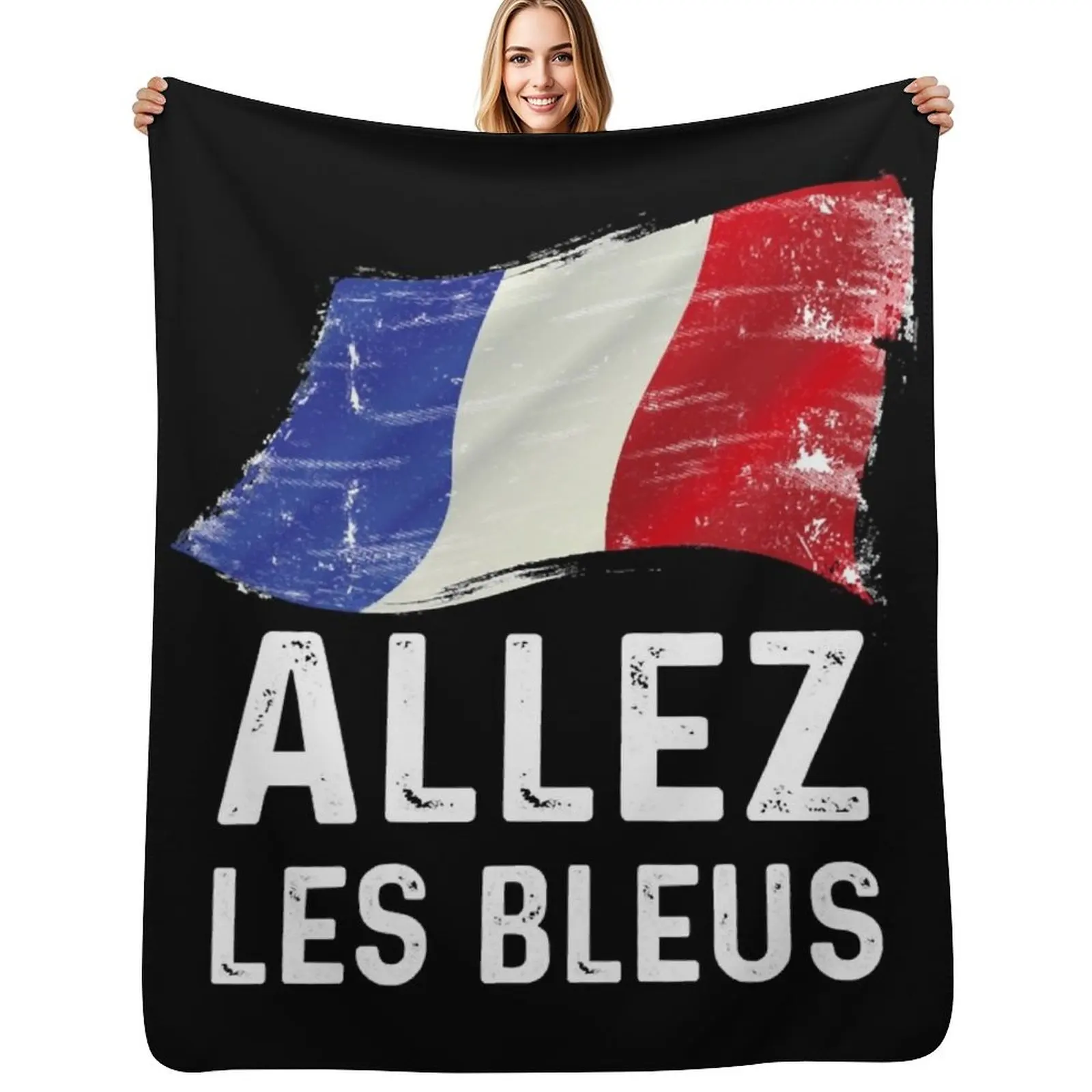 

Allez Les Bleus Throw Blanket anime blankets and throws Sofas Bed linens Blankets