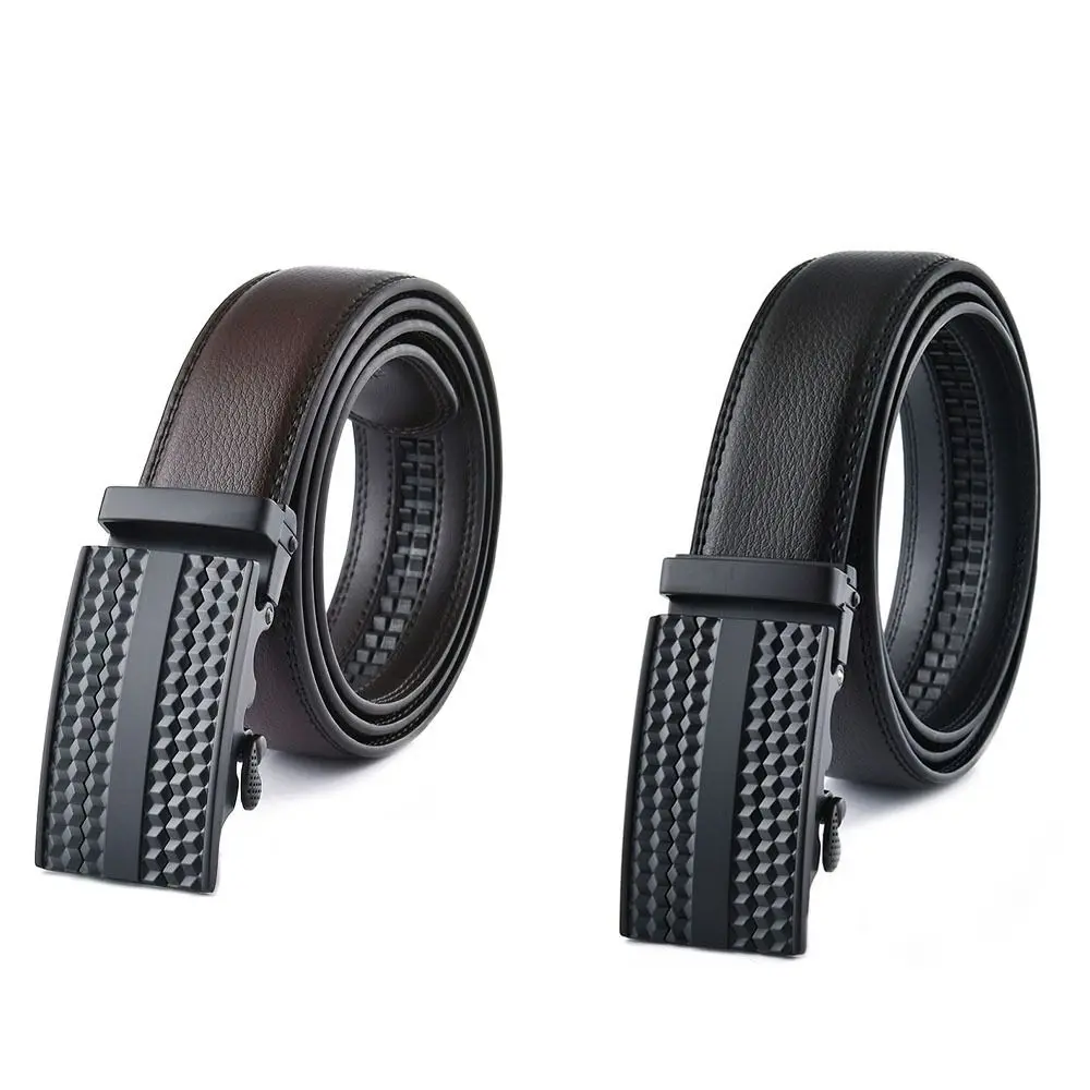 Moda couro cinto de cintura masculino vintage 115/120/125cm fivela de metal cinto ajustável jeans masculino cinto de negócios diariamente