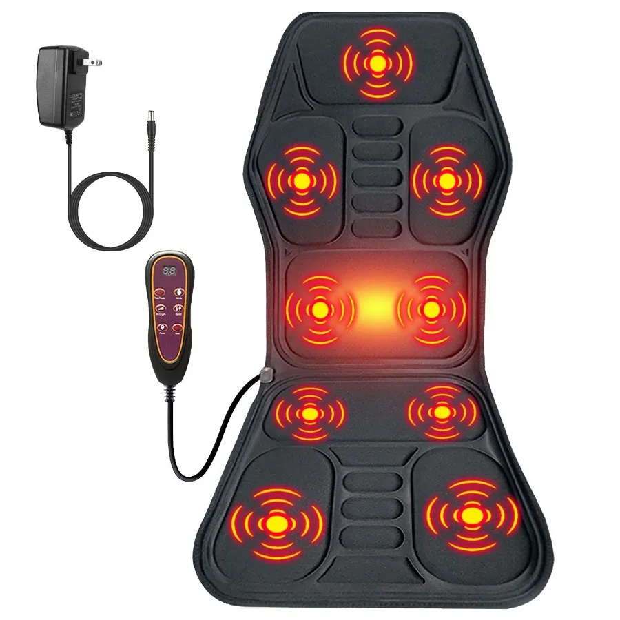 

Full Body Massage Chair Pad with Heat Multifunctional Back Massager with Pinpoint Massage Vibration Timer for Home Office Car U