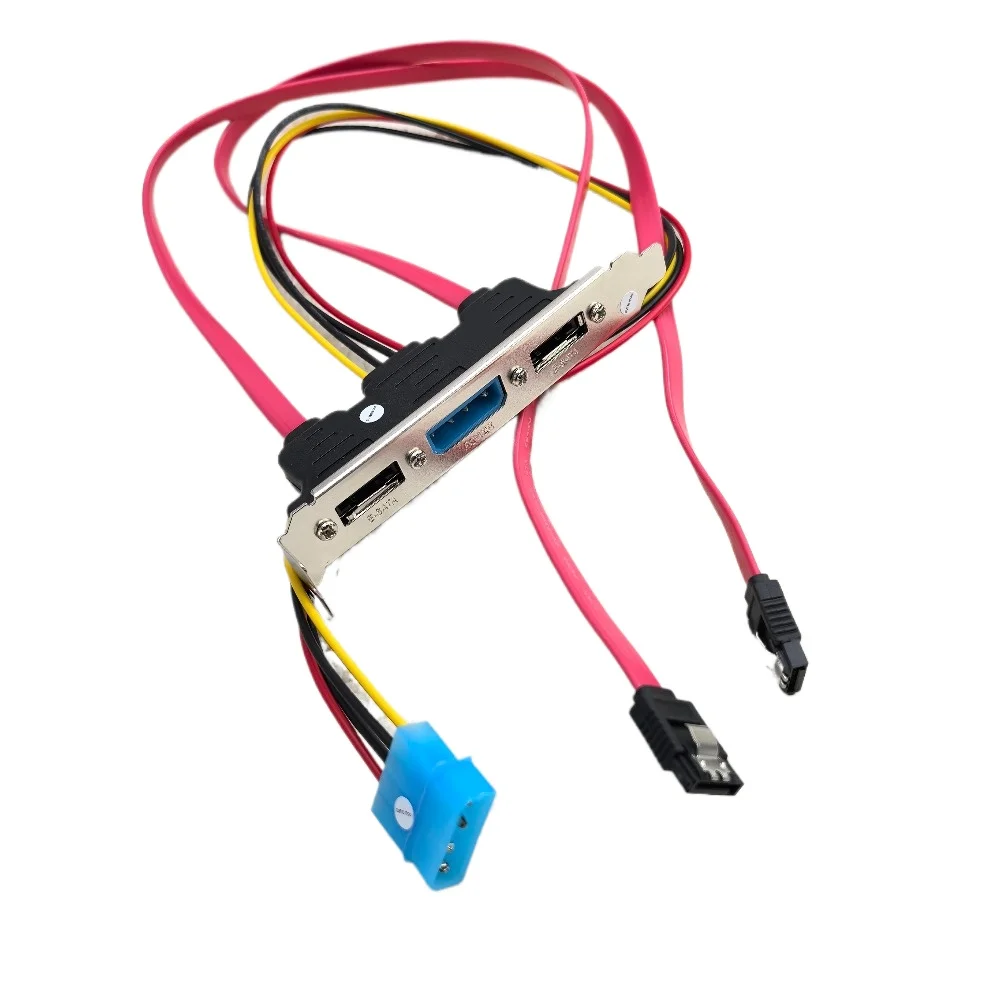 PC DIY SATA to ESATA with 4Pin IDE Molex Power Supply Socket Adapter Converter Card Full-Height Profile for External Hard Drive