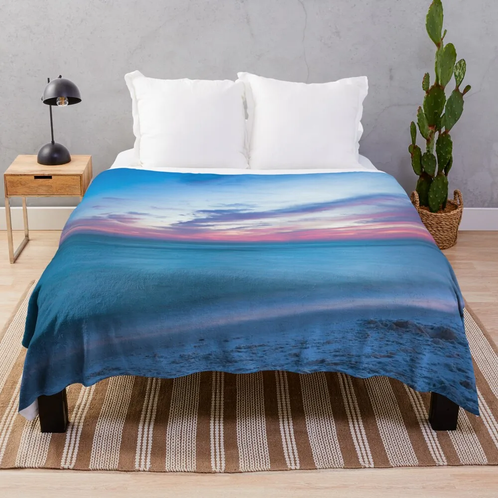 

If By Sea - Sunset on the Beach Near Destin Florida Throw Blanket Blankets For Baby Thin Blankets