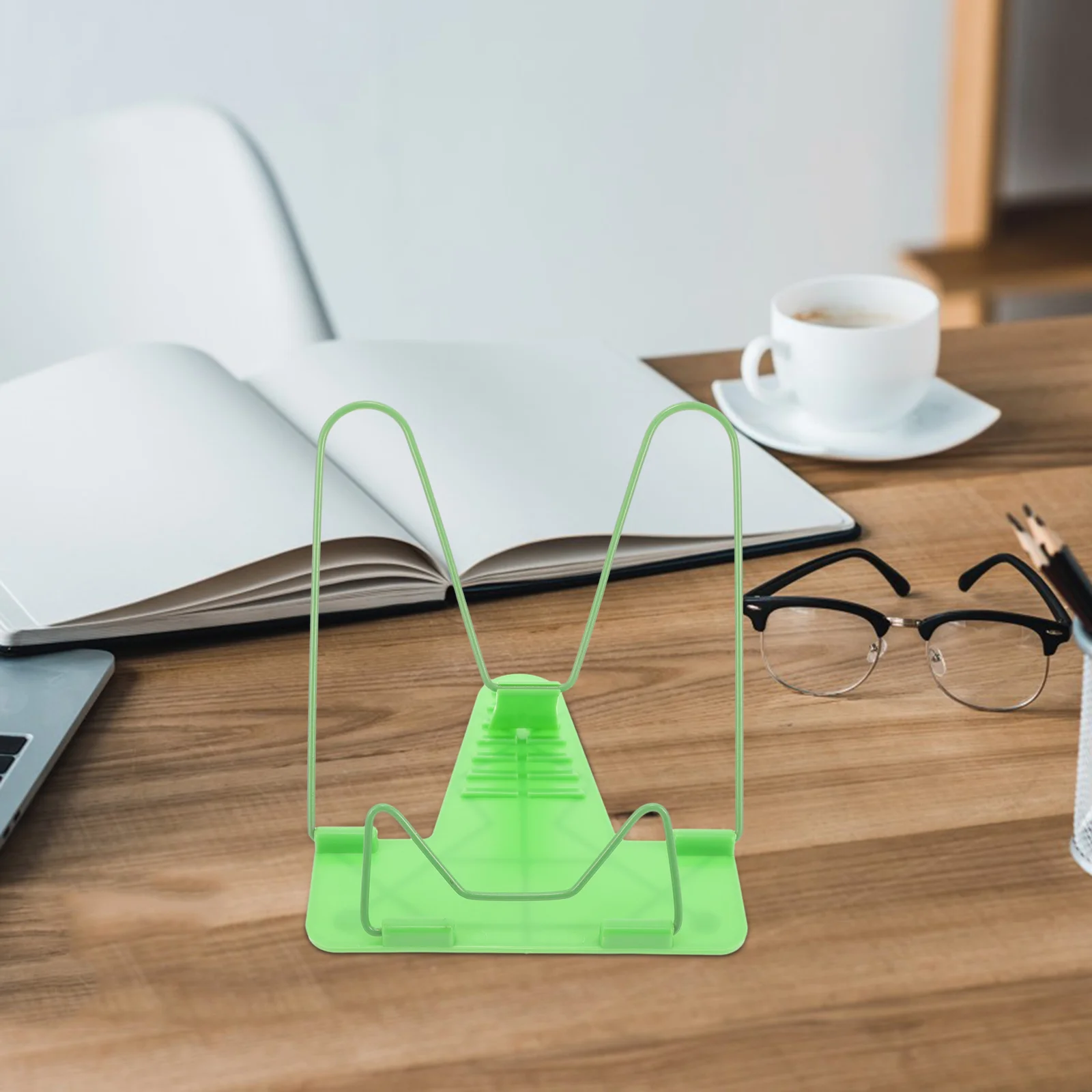 2Pcs Multi-Purpose Book Stand Reading Bracket Ergonomic Design Prevents Myopia Suitable for Home Office Library Reading Green