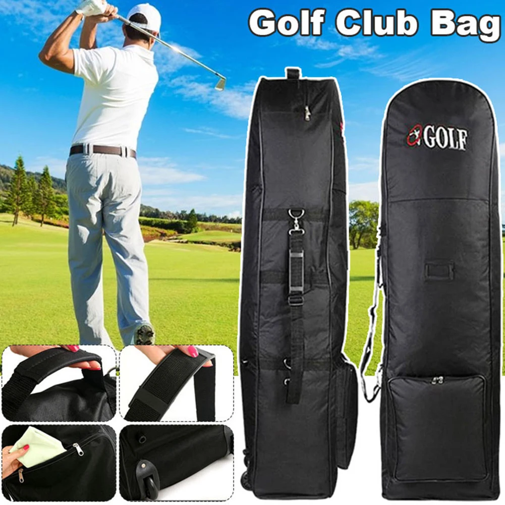 Soft Golf Travel Bags With Wheels Large Capacity Aviation Bag Practical Durable 600D Golf Club Bags Storage Pouch