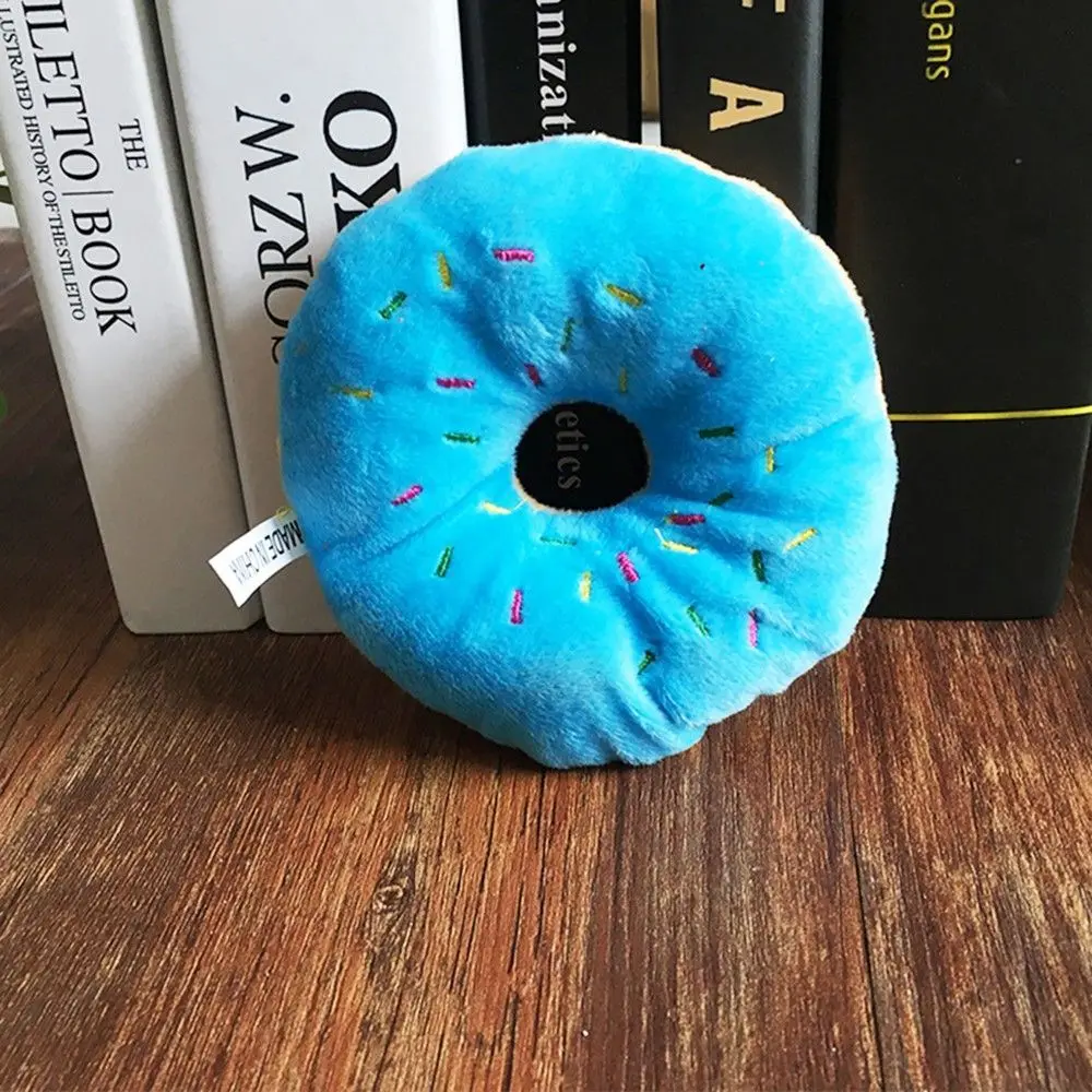 Squeaky venda quente som para animais de estimação adorável squeaker 3 cores brinquedo para cães brinquedos para animais de estimação donut