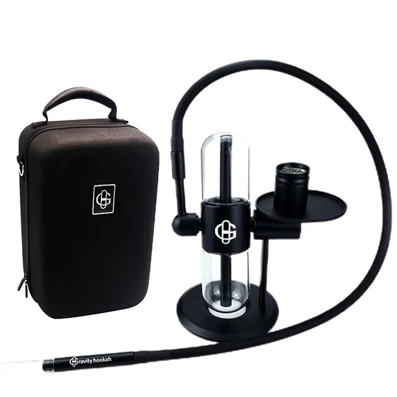 Mini Gravity Hookah Smoking Pipe with Cigarette Holder Tobacco Bowls Handbag Glass Трубка Narguile Complete Shisha for Smoke